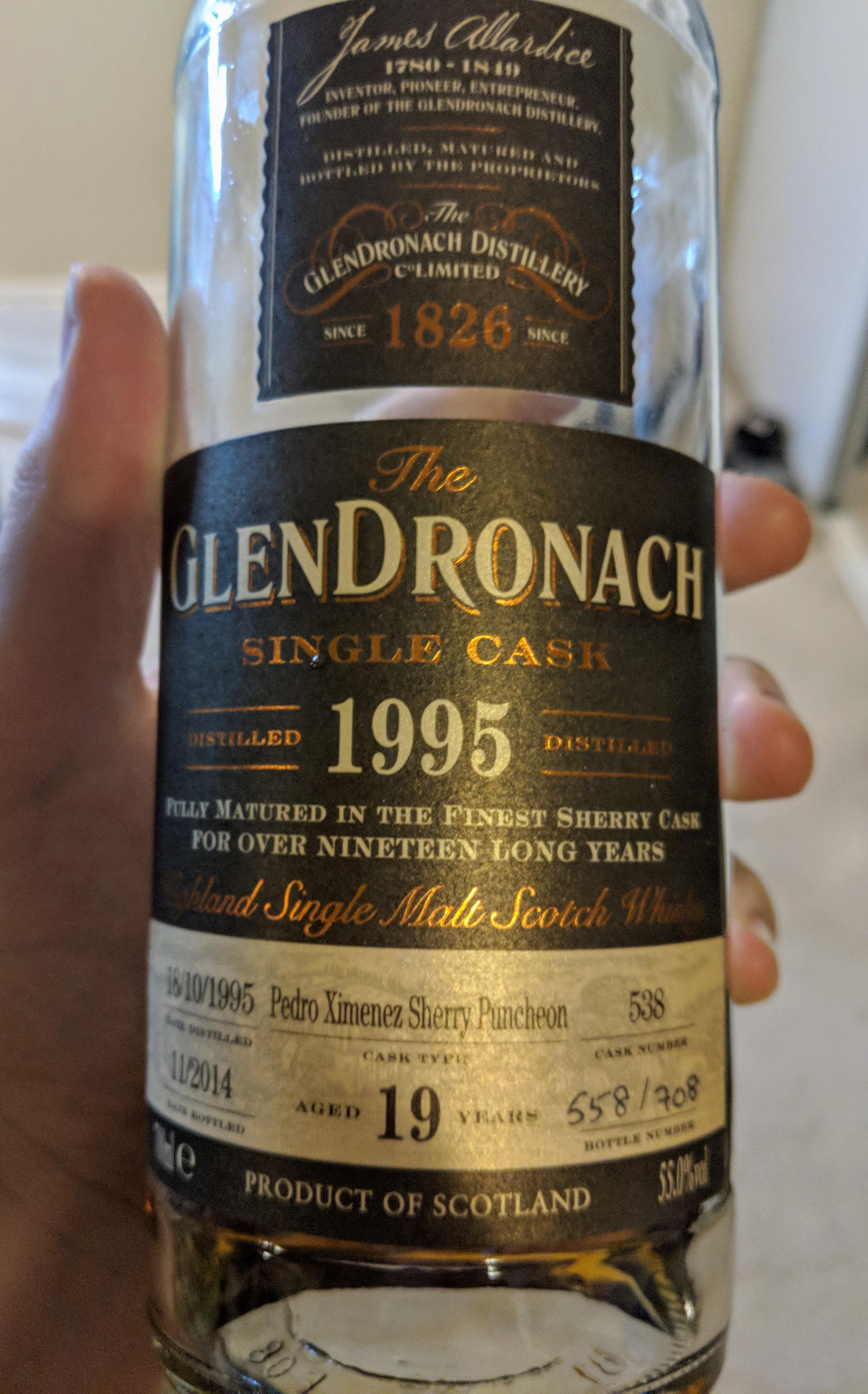 GlenDronach 19 Year (1995) Single Cask #538 PX Sherry Puncheon